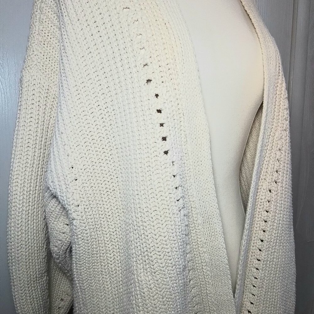 Free People Dare to Dream Cardigan Sweater Oversized Longline Cream M - Picture 4 of 7